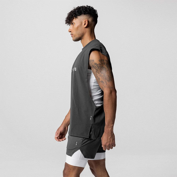 Men's Summer Cotton Casual Tank Top Gym Fitness Clothing Sleeveless Shirt Bodybuilding Running Singlet Undershirt Workout Vest