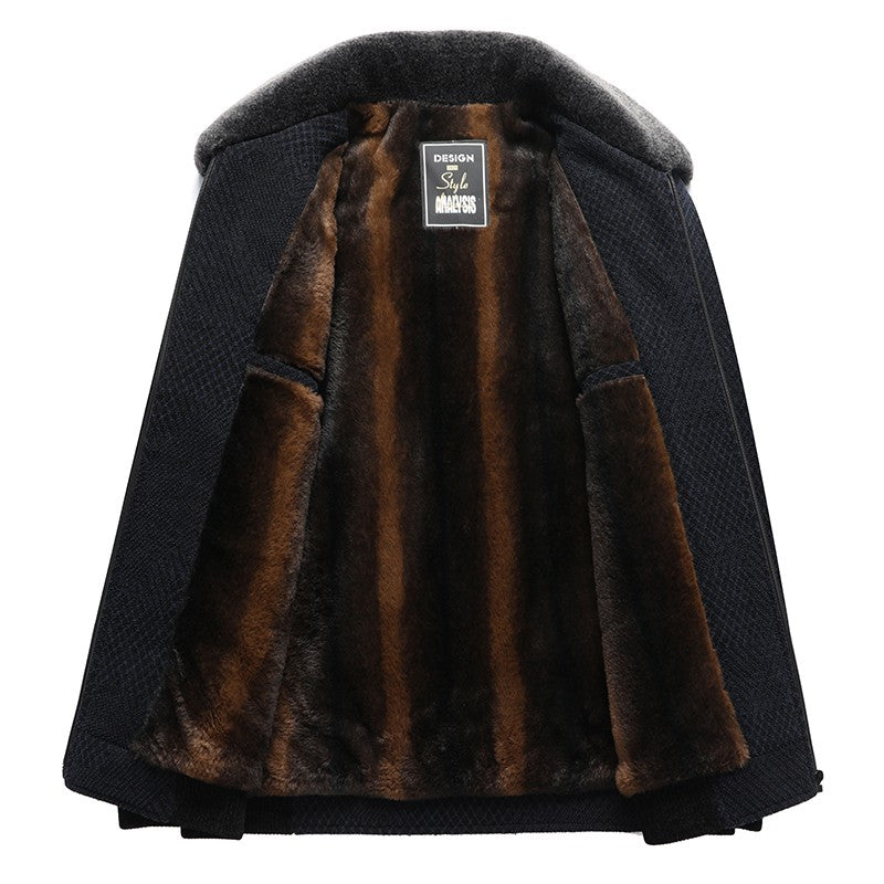 2024 New style Men's Woolen Coat Winter Classic Casual Overcoat Mens high quality Thicken trench coat men full size M-4XL