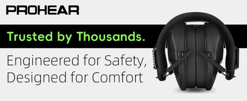 PROHEAR Youth Electronic Shooting Ear Protection Slim Fit Sound Amplification Noise Compression Earmuffs for Gun Range Hunting