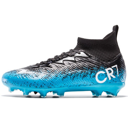 Men Soccer Shoes Football Boots Ultra-light Non-slip Long Spikes Outdoor Professional Cleats Grass Sports Shoes Match Sneakers