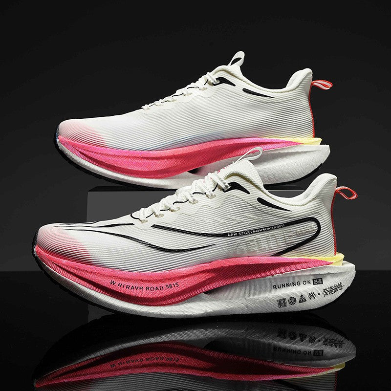 Air Cushion Carbon Plate Running Shoes Jogging Marathon Men Sports Breathable Lightweight Comfortable Nonskid Casual Sneakers