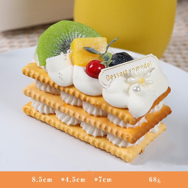 1PC Artificial Kitchen Cakes Dessert Fake Food Decoration Photography  Food Simulation Cake Model Tea Table Decoration FCYY-002