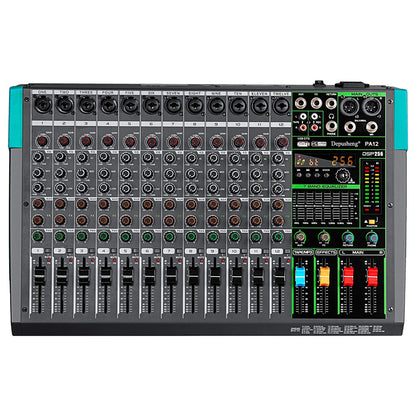 6/8/12/16 Channels Audio Sound Mixer Depusheng Mixing DJ Console USB 48V Phantom Power 256 DSP Effects Sound Table for stage