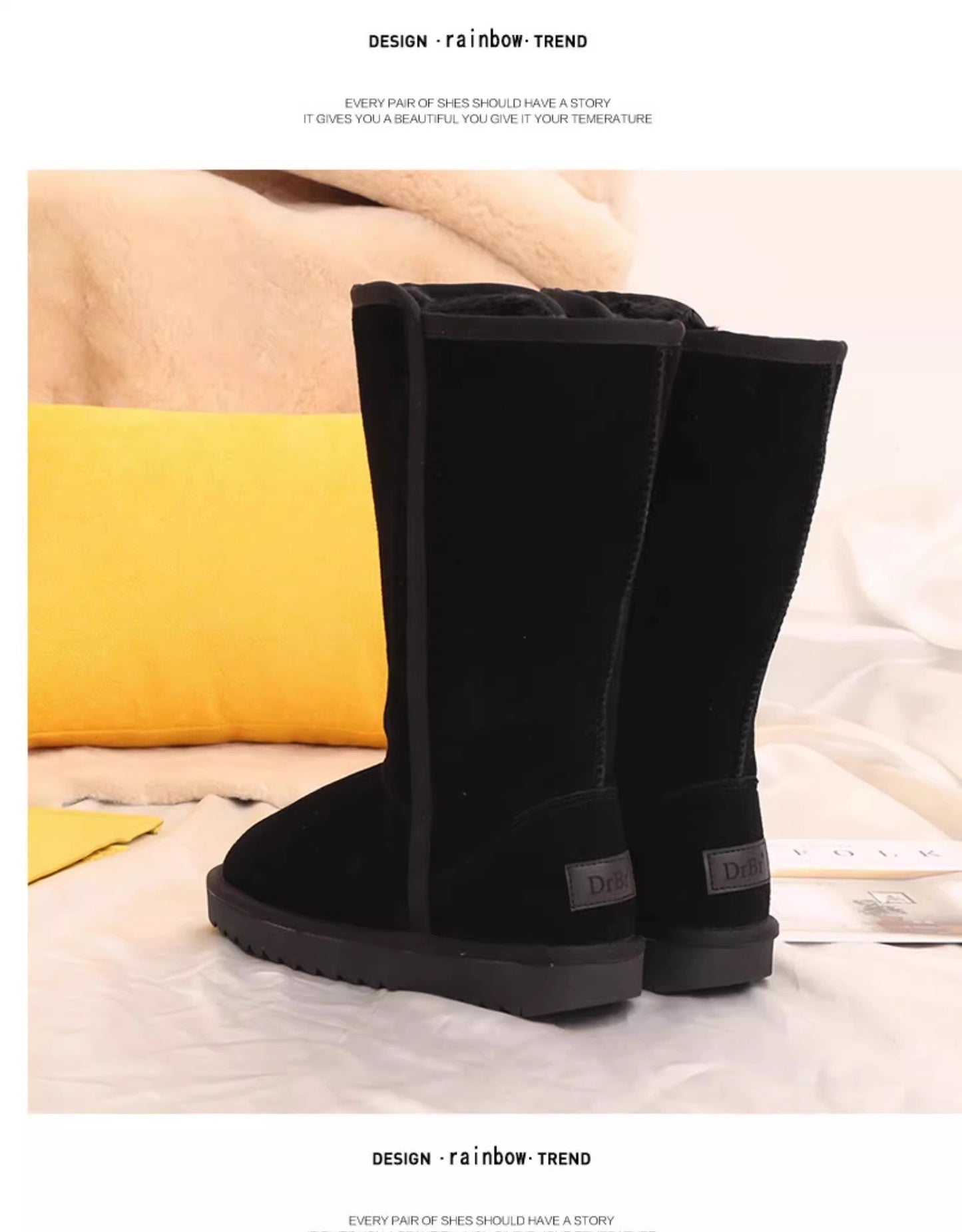 Women Classic Ladies Girls Winter Snow Boots 2024 Waterproof Warm Genuine Leather Fur Australia Plus Velvet Knee High Winter