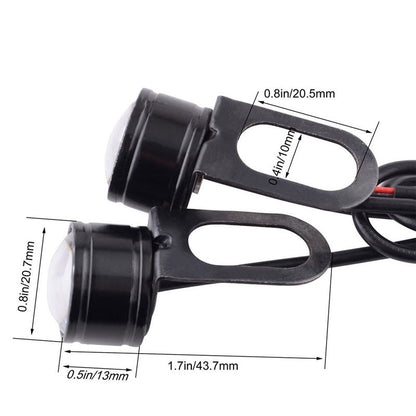 2 peças/par Mini Luz LED Pisca-Pisca Estroboscópica Olho de Águia Para Motocicleta DRL Luz Diurna Neblina Farol Acessórios Para Moto