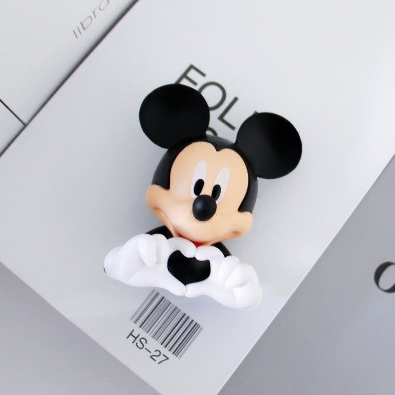 Textura Fina Combinada de Restauração Original de Anime, Presente de Brinquedo Mickey Minnie, Ornamento de Decoração de Sala de Estar de PVC Disney 10cm de Sucesso