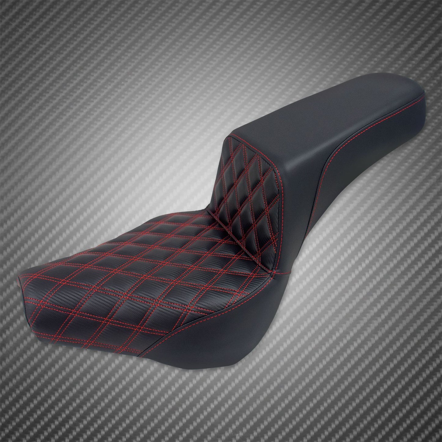 Assento Dianteiro Traseiro de Couro Preto Para Piloto e Passageiro de Moto Harley Softail Street Bob FXBB 2018-2024 2025