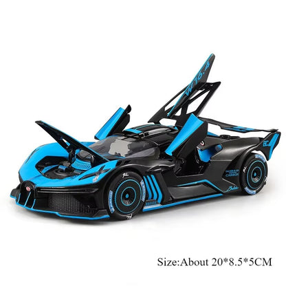 1:24 Lambor Revuelto Bolide Alloy Diecast Cars Model Toys with Sound Light Pull Back Doors Opened Miniature Sports Car Boy Gifts