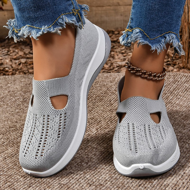 Women Wedges Sneakers High Quality Shoes Slip On Flats Men Loafers Breathable Mesh Running Sneakers Ladies Sport Shoes