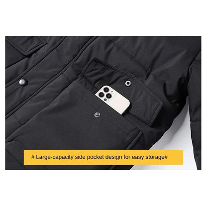 Conjunto Masculino de Pesca Corta-Vento e Quente para Uso Externo, Conjunto de Lã para Montanhismo, Jaqueta de Lã Grossa de Pelúcia para Inverno, Jaqueta Masculina com Capuz