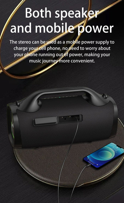 Caixa de Som Sem Fio Zealot S79 100W, Subwoofer Portátil para Exterior, Qualidade de Som Hifi, Pareamento Duplo, Carregamento Rápido, 24000mAh.