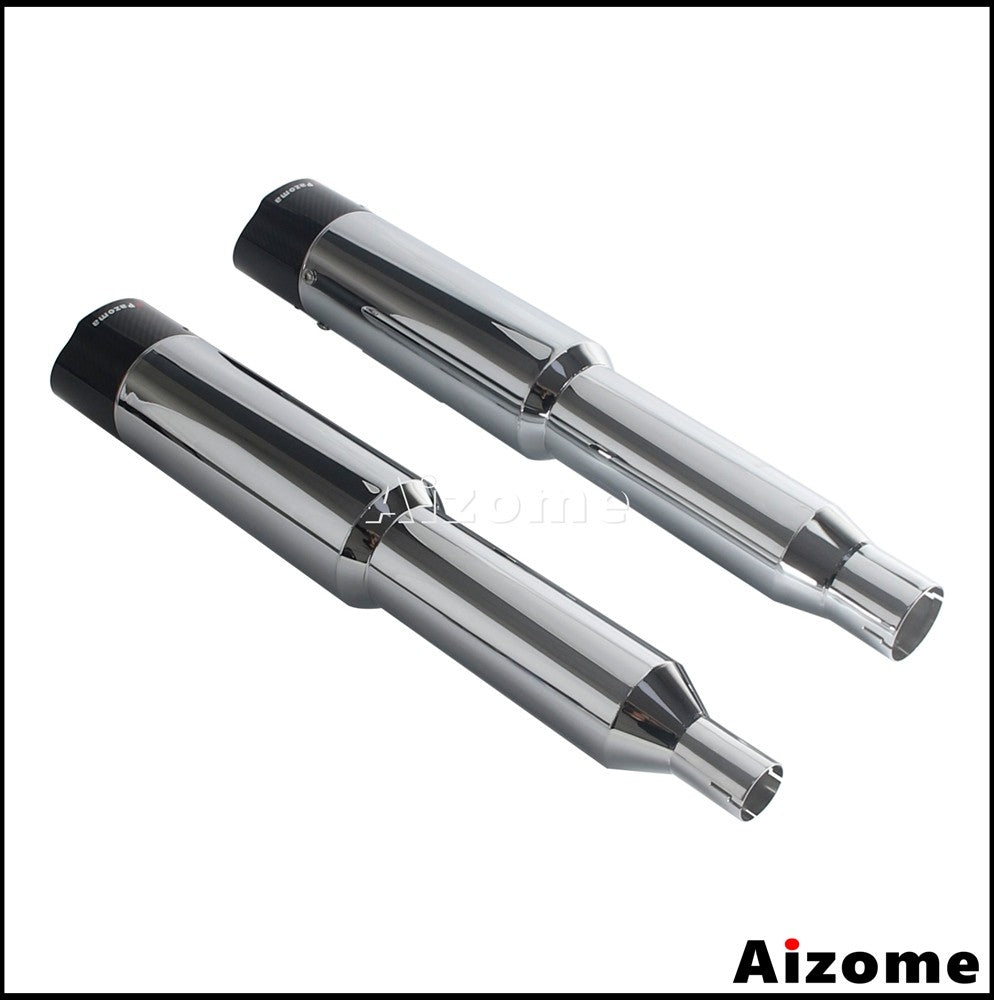 Motorcycle 4.5Inch Slash?Cut Exhaust Muffler Carbon Fiber For Harley M8 Touring Electra Street Glide Road King Road Glide 17-26