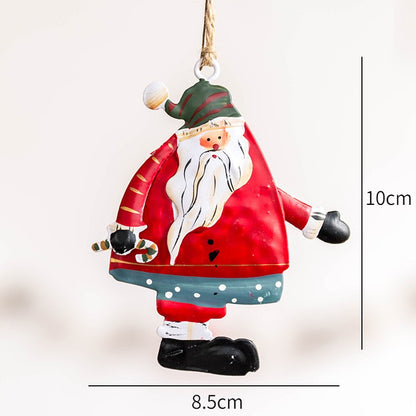 Metal Iron Red Mailbox Hanging Ornament Christmas Tree Pendant Letters To Santa Claus Home Christmas Decoration
