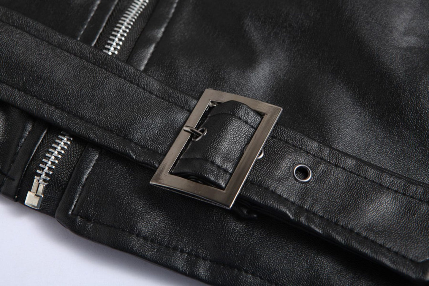 2024 Mens Fashion Leather Jacket Slim Fit Stand Collar PU Jacket Male Anti-wind Motorcycle Lapel Diagonal Zipper Punk Jackets