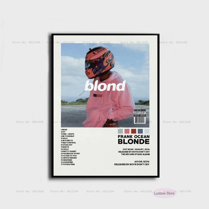 New Frank Poster Prints Ocean Blonde Nostalgia Ultra Hip Hop Music Album Canvas Painting Art Wall Picture Living Room Home Decor