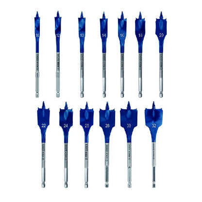 Broca chata para madeira Bosch Accessories de 152 mm, abridor de furo para armário, conjunto de brocas de aço de alta velocidade para fresar madeira, com ponta tripla