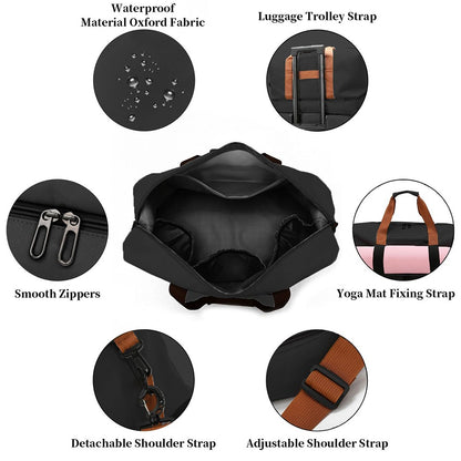 Travel Handbag Sports Gym Bag for Women Men Duffle bag Sport Workout Gym Swim Crossbody  Shoulder Bag with Shoe Compartment