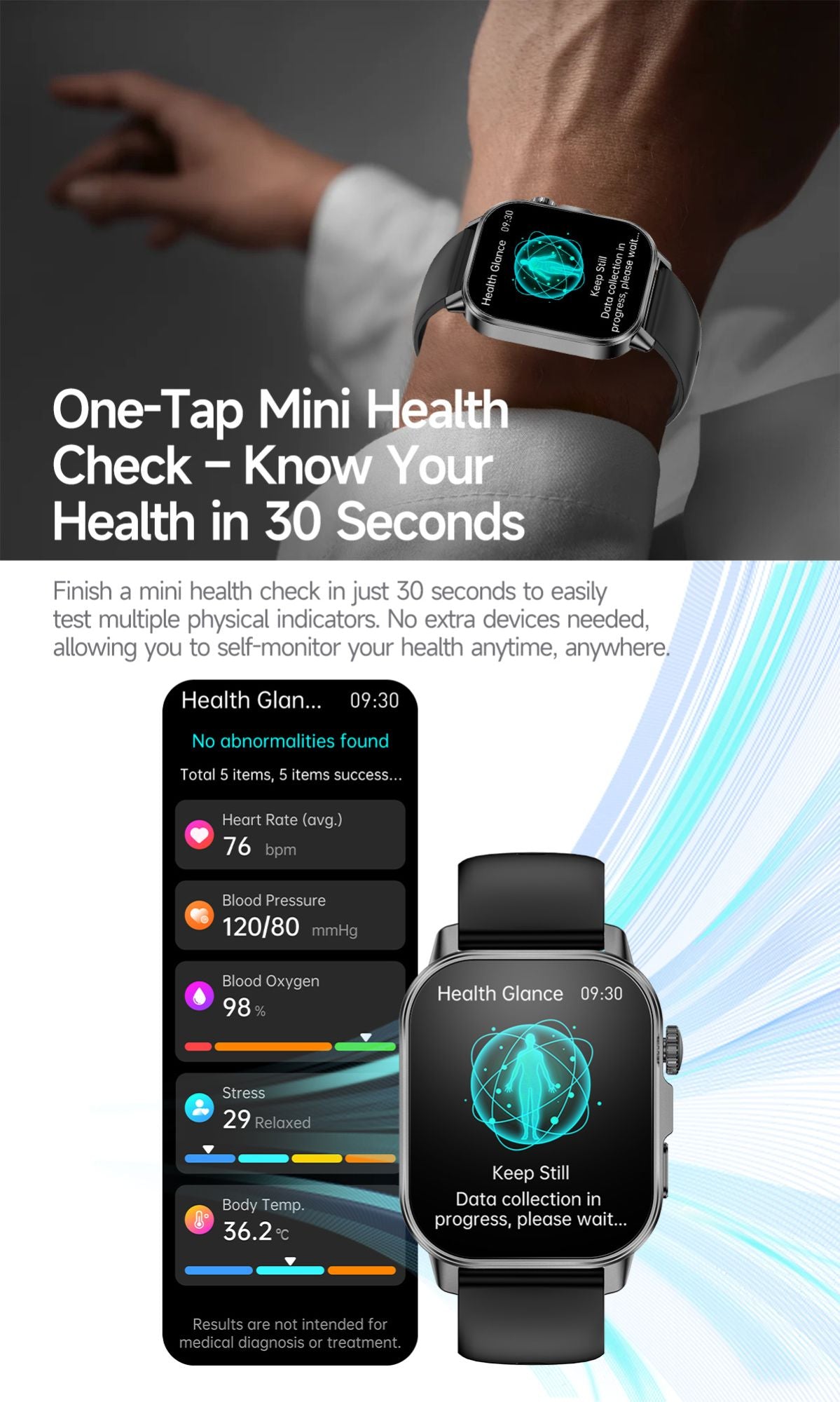 2026 New AI Health Diagnosis Smart Watch Body Analysis Uric Acid Blood lipids ECG+PPG Blood pressure call Smart watch Men Women