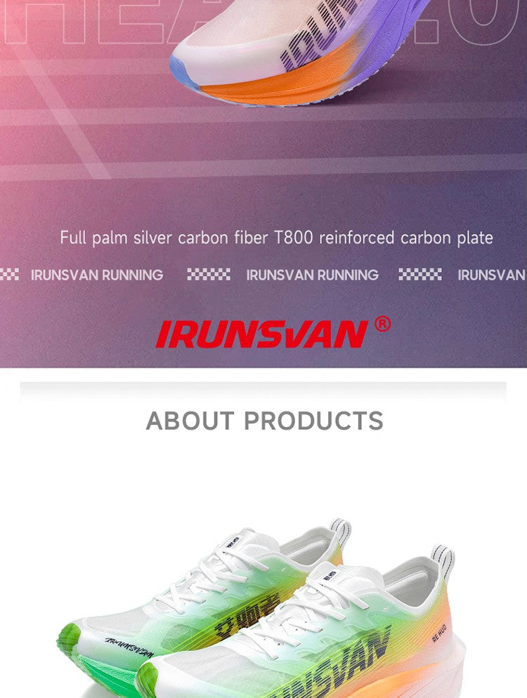 Tênis IRUNSVAN HEAT 2.0 com Placa de Carbono, Profissional para Maratona, Corrida, Treino Atlético e Esportivo Masculino