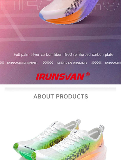 Tênis IRUNSVAN HEAT 2.0 com Placa de Carbono, Profissional para Maratona, Corrida, Treino Atlético e Esportivo Masculino