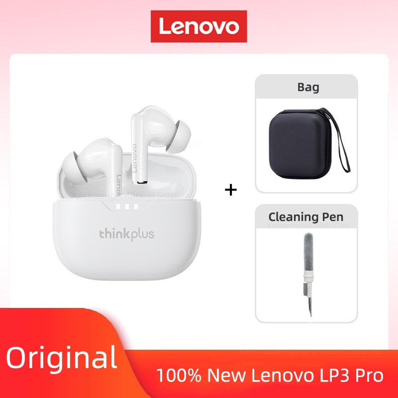 Fone de ouvido Lenovo original 2025, sem fio Bluetooth 5.3, fones de ouvido estéreo HiFi com cancelamento de ruído, fones de ouvido esportivos com controle de toque, novo presente