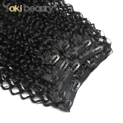 Aplique de Cabelo Cacheado Jerry Sintético de 26'' com Trama Dupla, Cabeça Completa, Fibra Japonesa Orgânica Ice Silk, Preto e Marrom, 160g