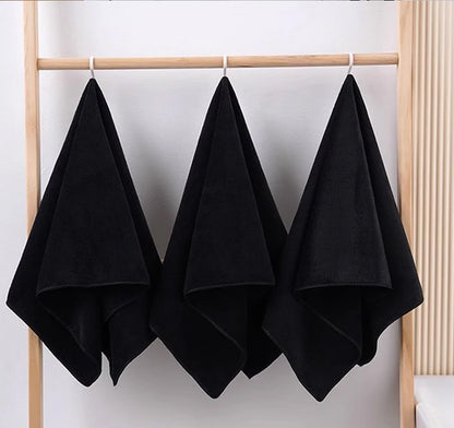 Black Microfiber Salon Hair Drying Towel Guest Used Hand Towels Hair Stylist Spa Bath Hair Drying Towel Cleaning Towel