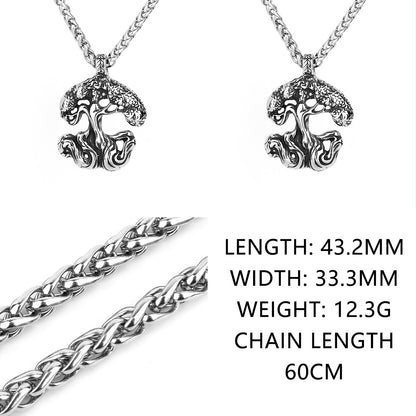 Colar Nórdico Vikings Árvore da Vida Odin Vários Homens Amuleto Celta Pingente Aço Inoxidável Charm Vintage Joias Punk Atacado