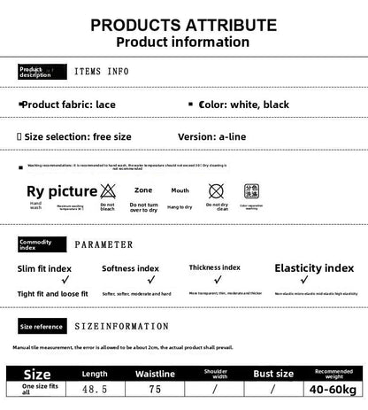 French Style Layered Lace Midi Skirt with Asymmetric Hem White Elegant Semi Formal Women Skirt Unique Design