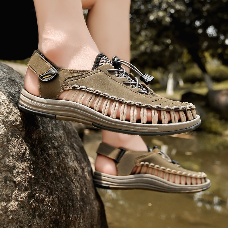 Summer New Sandals Fashion Handmade Weaving Casual Men Sandals Brand Designer Outdoor Walking Men's Shoes Summer Beach Shoes