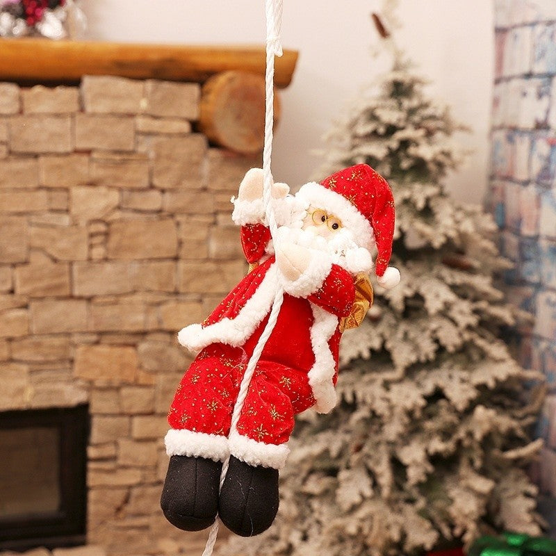 30cm Christmas Decoration Cartoon Fabrics Santa Claus Market Showcase Decor