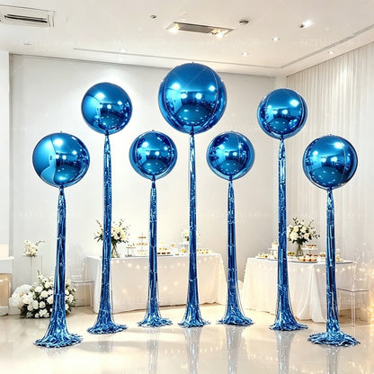 8pcs blue 4D Balloon Rain Curtain Set,blue 4D Foil Balloon, for birthday party decorations, weddings decor, and rooms decor