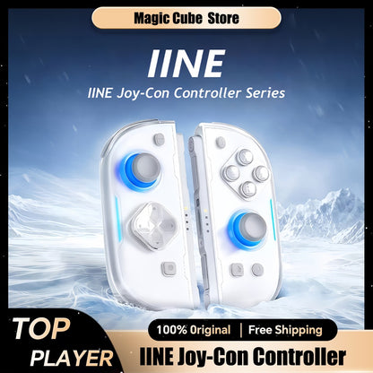 IINE Twin Lumina Wireless Joy-Con for Switch2 Bluetooth One-Tap Wake Up Console Micro Switch Buttons Hall Joystick Gamepad Gifts