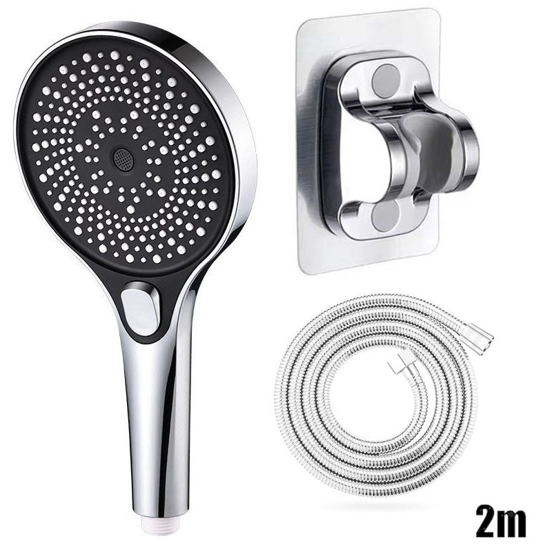 Chuveiro de tela grande com 3 modos de velocidade, acessórios portáteis para chuveiro, suprimentos de banheiro, kit completo de acessórios de chuveiro