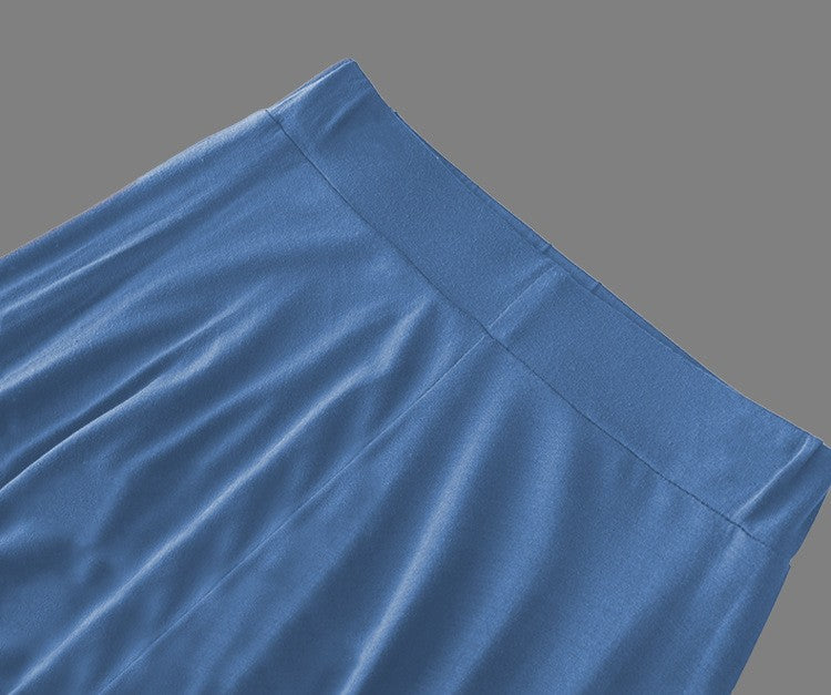 Plus Size High-waisted Skirt Loose-fit Wide-leg Umbrella Skirt Pleats Women's Fashion Clothing Long 80cm