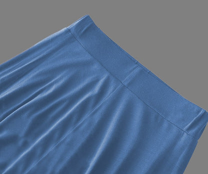 Plus Size High-waisted Skirt Loose-fit Wide-leg Umbrella Skirt Pleats Women's Fashion Clothing Long 80cm