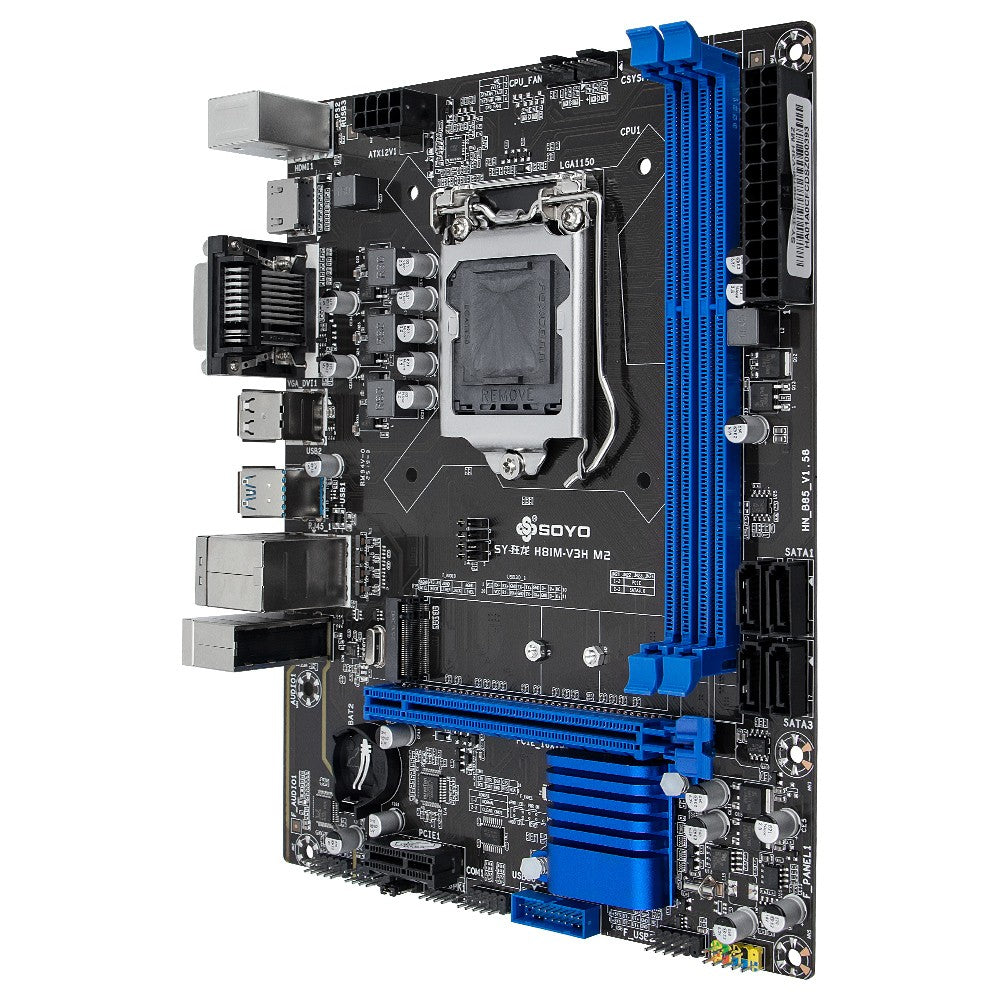Placa-mãe SOYO H81M Gaming Dual Channel DDR3 M.2 NVME PCIEx16 HDMI VGA Interface LGA 1150 Suporta CPU Intel Core de 4ª Geração