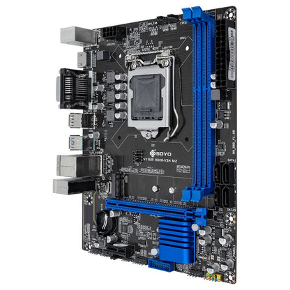 Placa-mãe SOYO H81M Gaming Dual Channel DDR3 M.2 NVME PCIEx16 HDMI VGA Interface LGA 1150 Suporta CPU Intel Core de 4ª Geração
