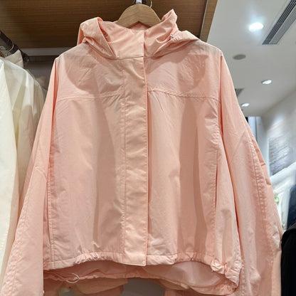 Mumaroho 2025 Autumn Winter Women Windbreaker Jacket Windproof Solid Long Sleeve Outdoor Sport Hooded Thin Coat Jacket For Women