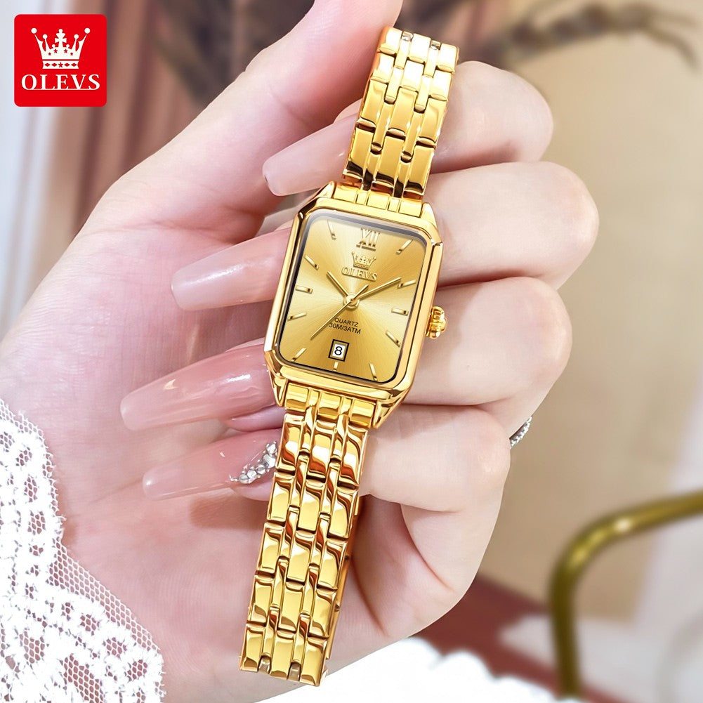OLEVS 5616 Women Watch Luxury Brand Quartz Watch Classic Original Square Gold Women Watch Waterproof Luminous Watch Reloj Hombre