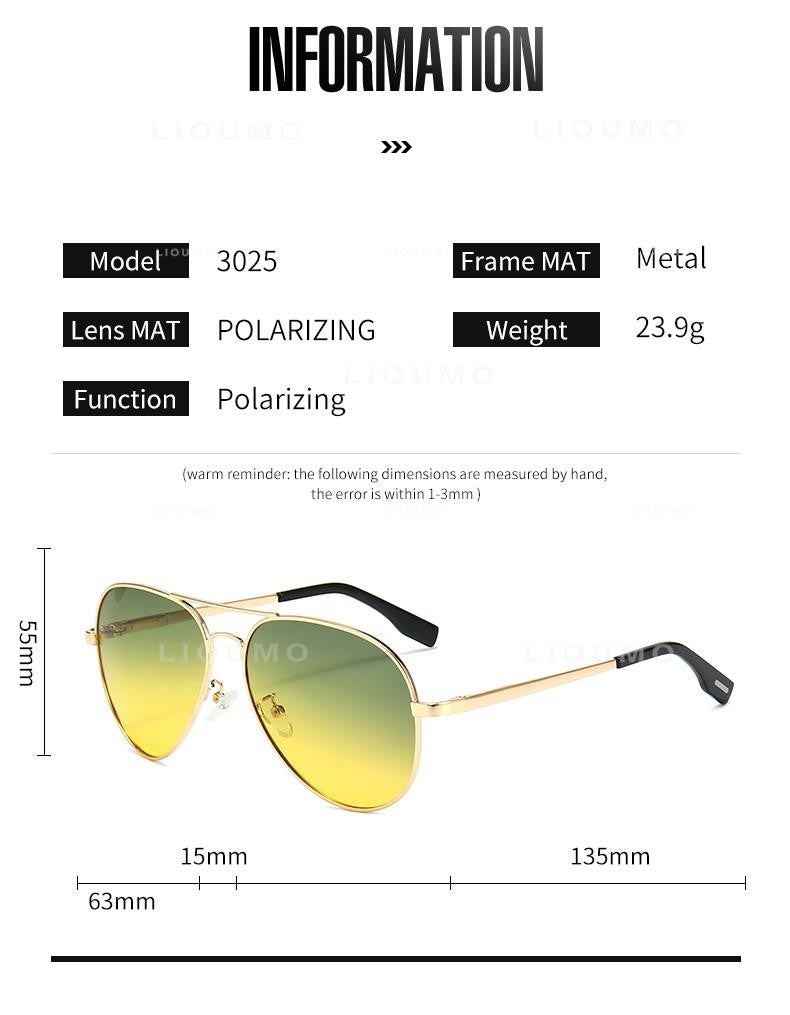 Top Brand Pilot Photochromic  Sunglasses Men Polarized Day Night Driving Glasses Women Chameleon Goggles Unisex sonnenbrille