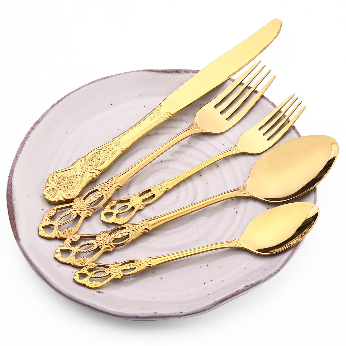 Conjunto de Talheres de Alta Qualidade Faca Garfo Colher de Sobremesa Louça Colorida Conjunto de Talheres de Aço Inoxidável Talheres de Mesa de Cozinha