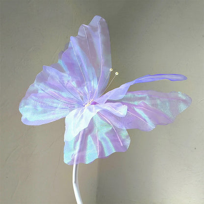 50cm Big Simulation Butterfly 3D Outdoor Shopping Mall Wedding Festival Decoration Hollow Large Hanging Gauze Fake Butterfly