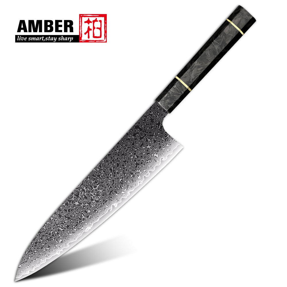 Professional 67-layer Damascus Japanese Kitchen Nakiri Gyuto Chef bread boning Knife Set Home kitchen tool with Carbon Fiber HD