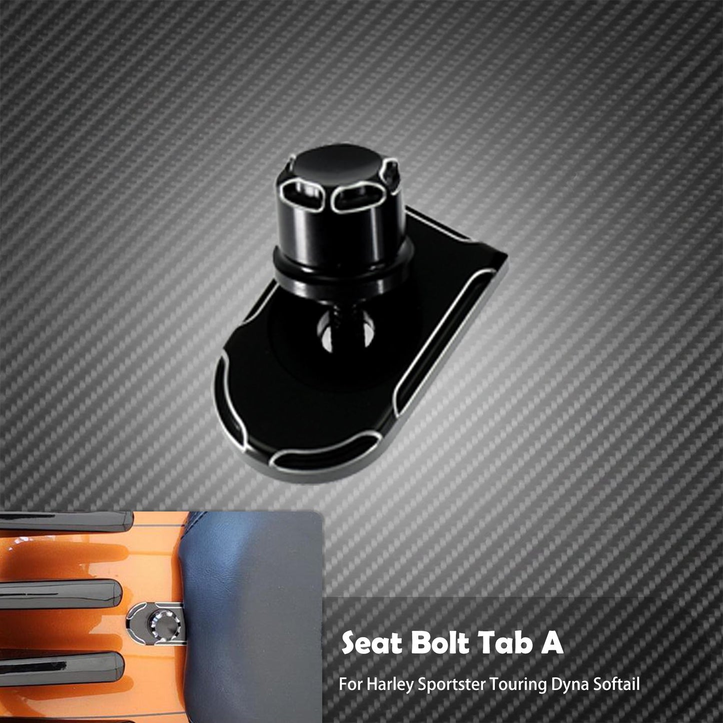 Universal Motorcycle Rear Fender Seat Bolt Screw Nut Tab Kit Mount Knob Cover For Harley Dyna Sportster XL Touring FLHR Softail
