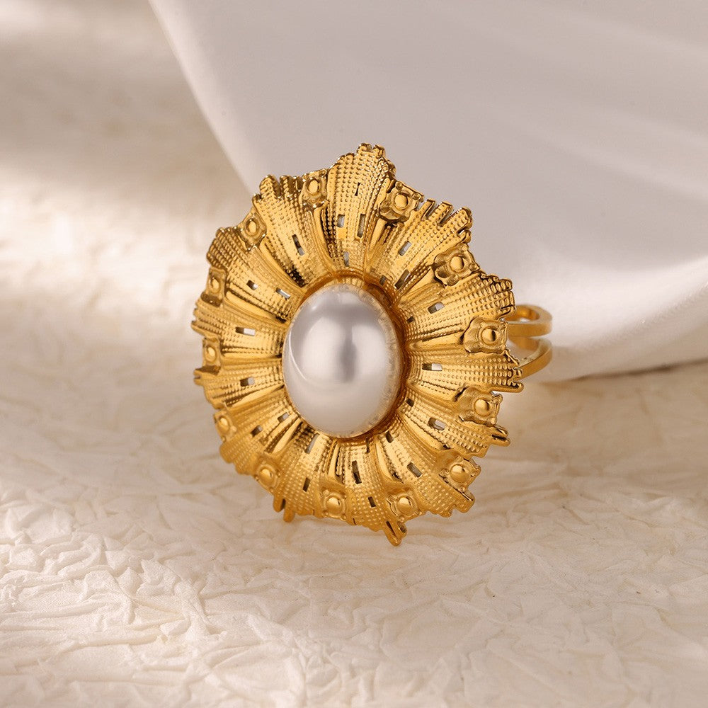 Anéis de Luxo em Aço Inoxidável Banhado a Ouro Pedra Colorida Zircônia Cristal Coração Anel Feminino Casamento Joias Boho Presente de Natal