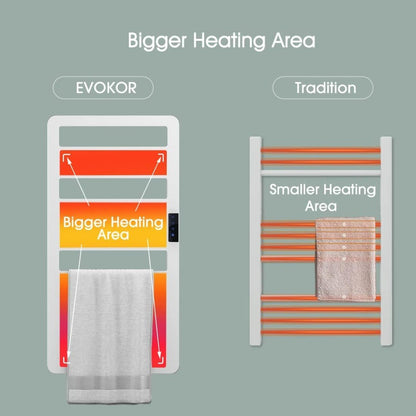 Wall-Mounted Electric Towel Warmer with Timer for Bathroom, Heated Towel Rack for Bath Towel Drying
