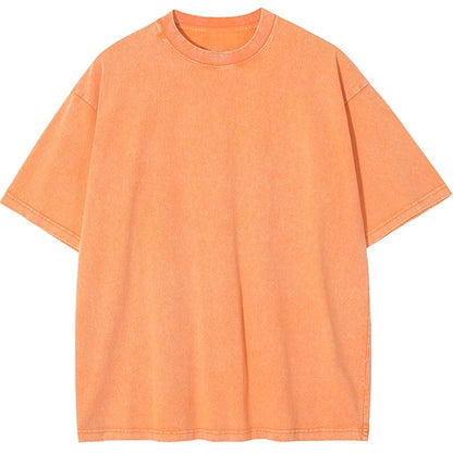 Men's Women Washed Vintage T-Shirts Street Hip Hop Retro Punk T Shirt Harajuku Casual Cotton Short Sleeve Couple TShirts Tees