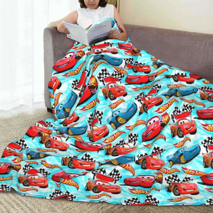 Cars Lightning McQueen 95 Flannel Blanket Life Is A Highway Super Warm Throw Blanket for Couch Bed Picnic Bedspread Sofa Bed