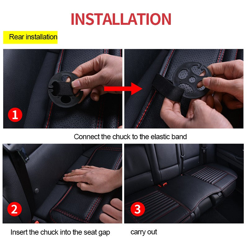 SEAMETAL Breathable Car Seat Cover Waterproof Wear-Resistant PU Seat Cushion Anti Scratch Seat Protector Universal for Sedan Suv